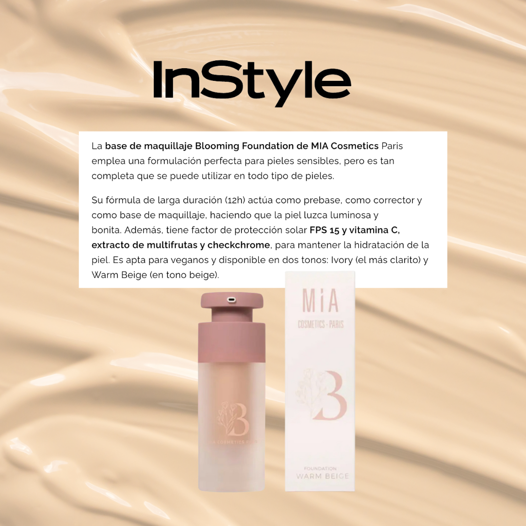 Warm Beige Foundation - Base de maquillaje para Pieles Sensibles con SPF15