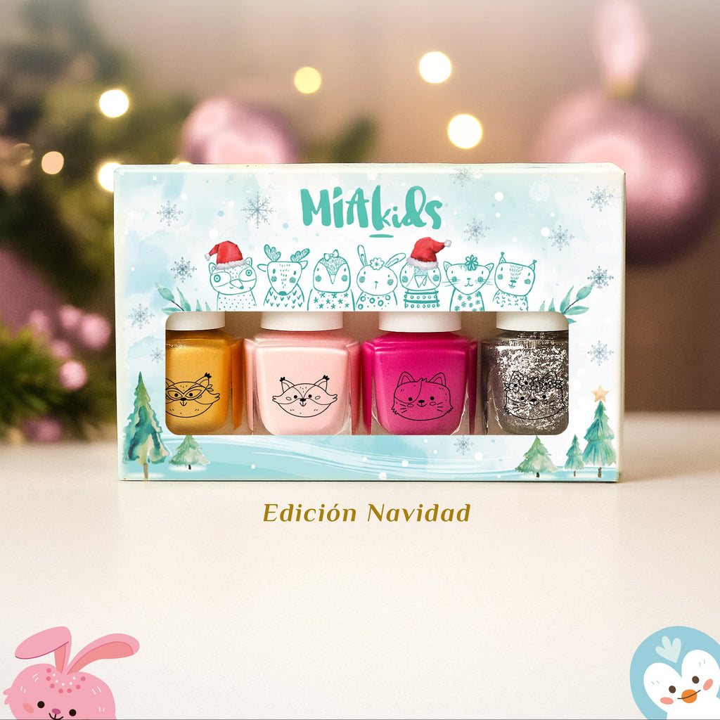 Pack Esmaltes Peques Navidad - Kitten, Raccoon, Kitten Fantasy, Raccoon Fantasy