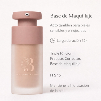 Warm Beige Foundation - Base de maquillaje para Pieles Sensibles con SPF15