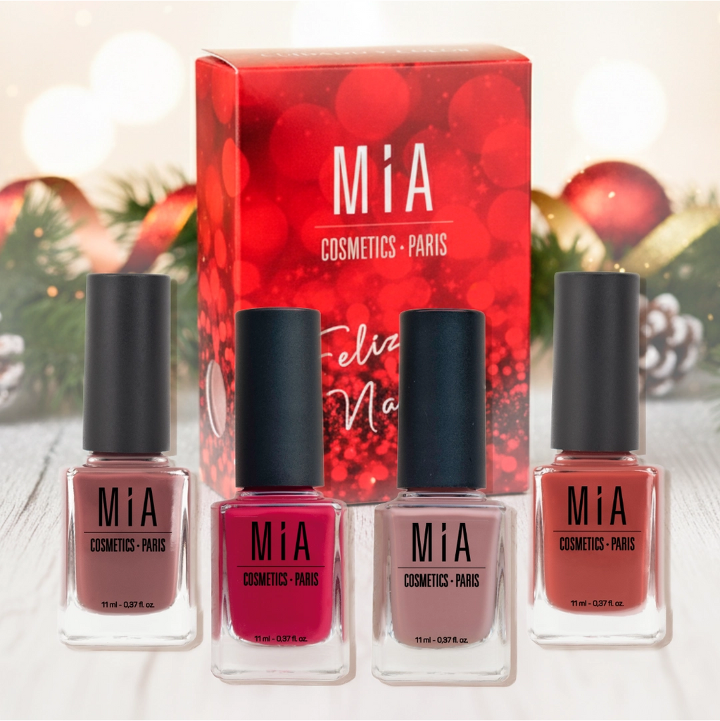 Pack 4 Esmaltes Navidad - 1 - Terracota, Royal Ruby, Nomad Suede, Ginger