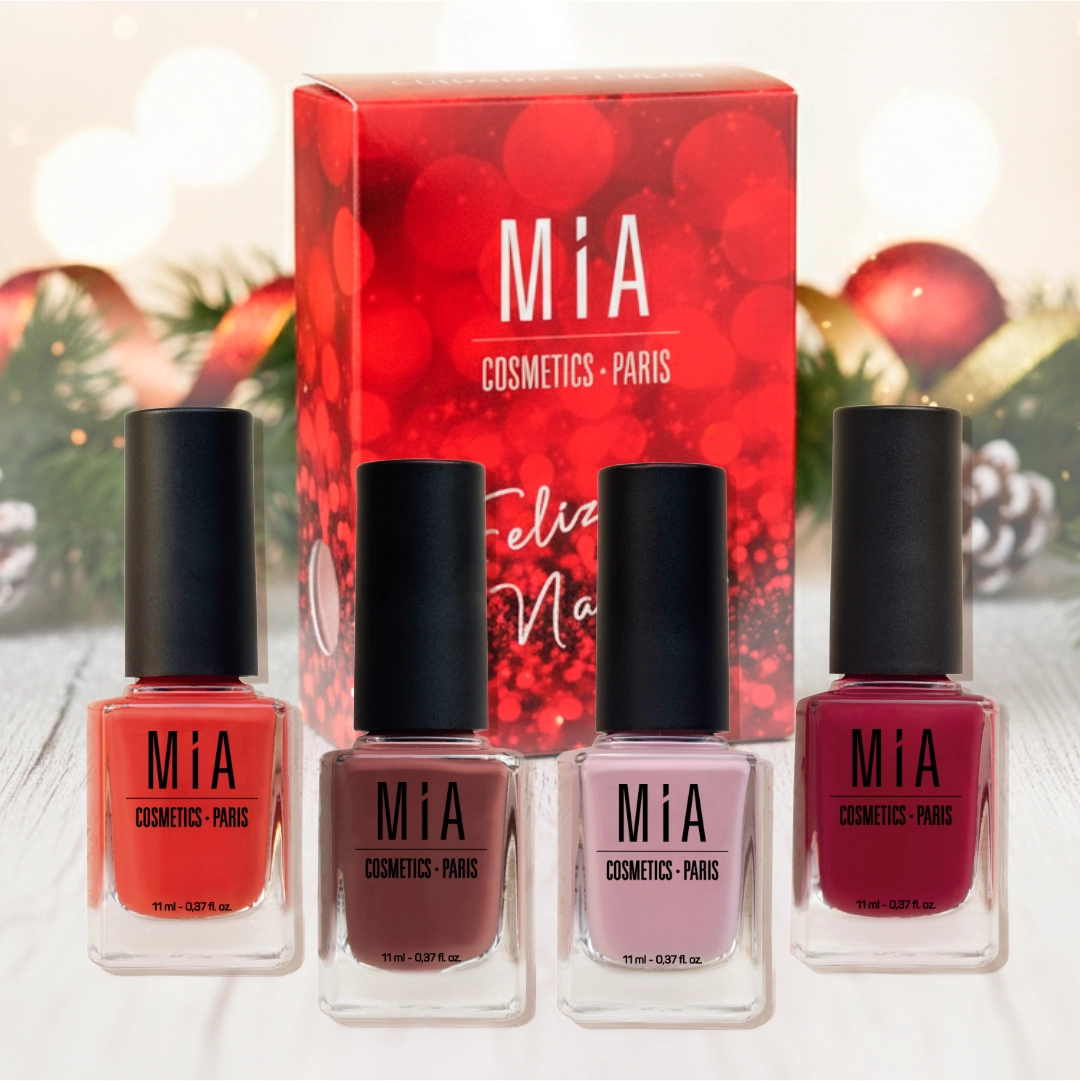 Pack 4 Esmaltes Navidad - 2 - Orange Clay, Mahogany, Rose Smoke, Carmine