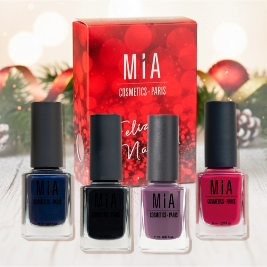 Pack 4 Esmaltes Navidad - 4 - Midnight Sky, Coal, Raisin, Royal Ruby